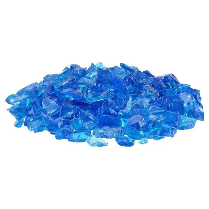 25 lbs. Turquoise Non-Reflective Fire Glass Media