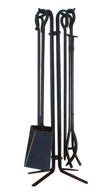 27” Simple 5-Piece Textured Black Iron Tool Set