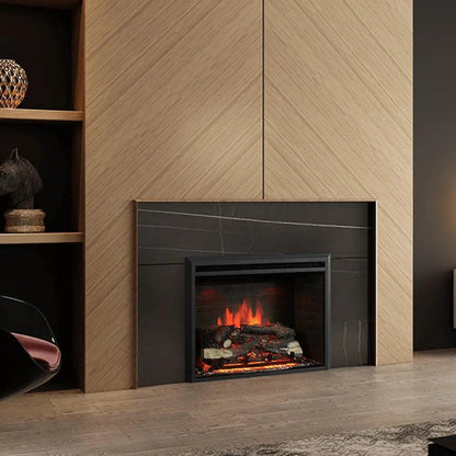 R.W.FLAME 36" Black 750W-1500W Electric Fireplace Insert With Adjustable Flame Colors, Brightness, Touch Panel and Remote Control