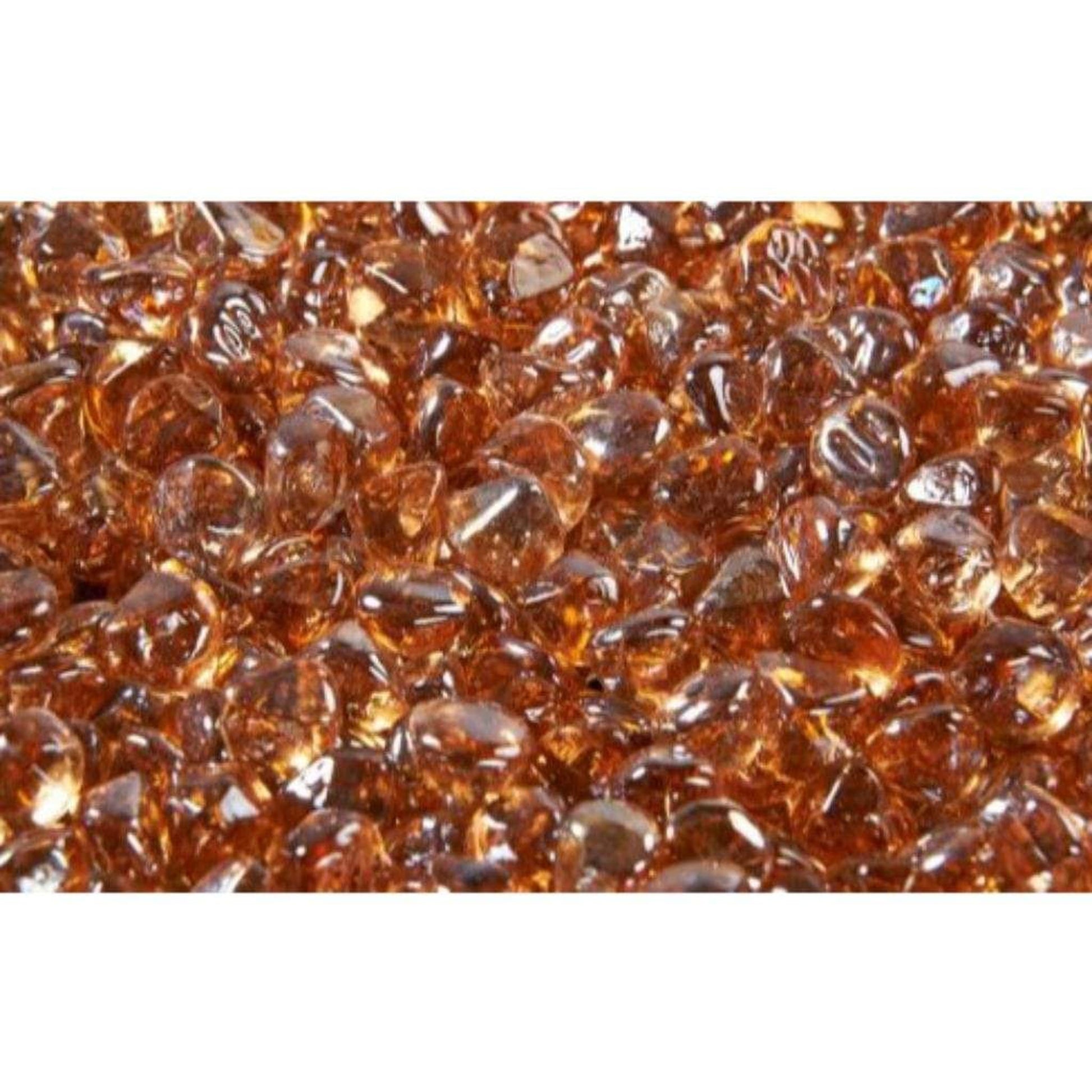 40 lbs. Reflective Large Tempered Diamonds Fireglass Media