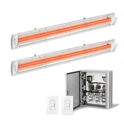 Infratech 2-Heater Kit - (2) CD6000 6,000W 240V Stainless Steel Heaters with Universal 2-Zone Control Panel