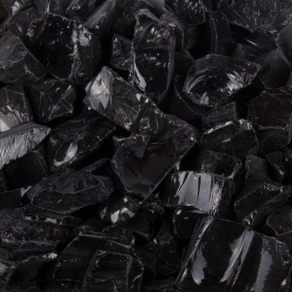 50 lbs. Black Non Reflective Fire Glass Media