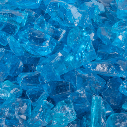50 lbs. Turquoise Non-Reflective Fire Glass Media