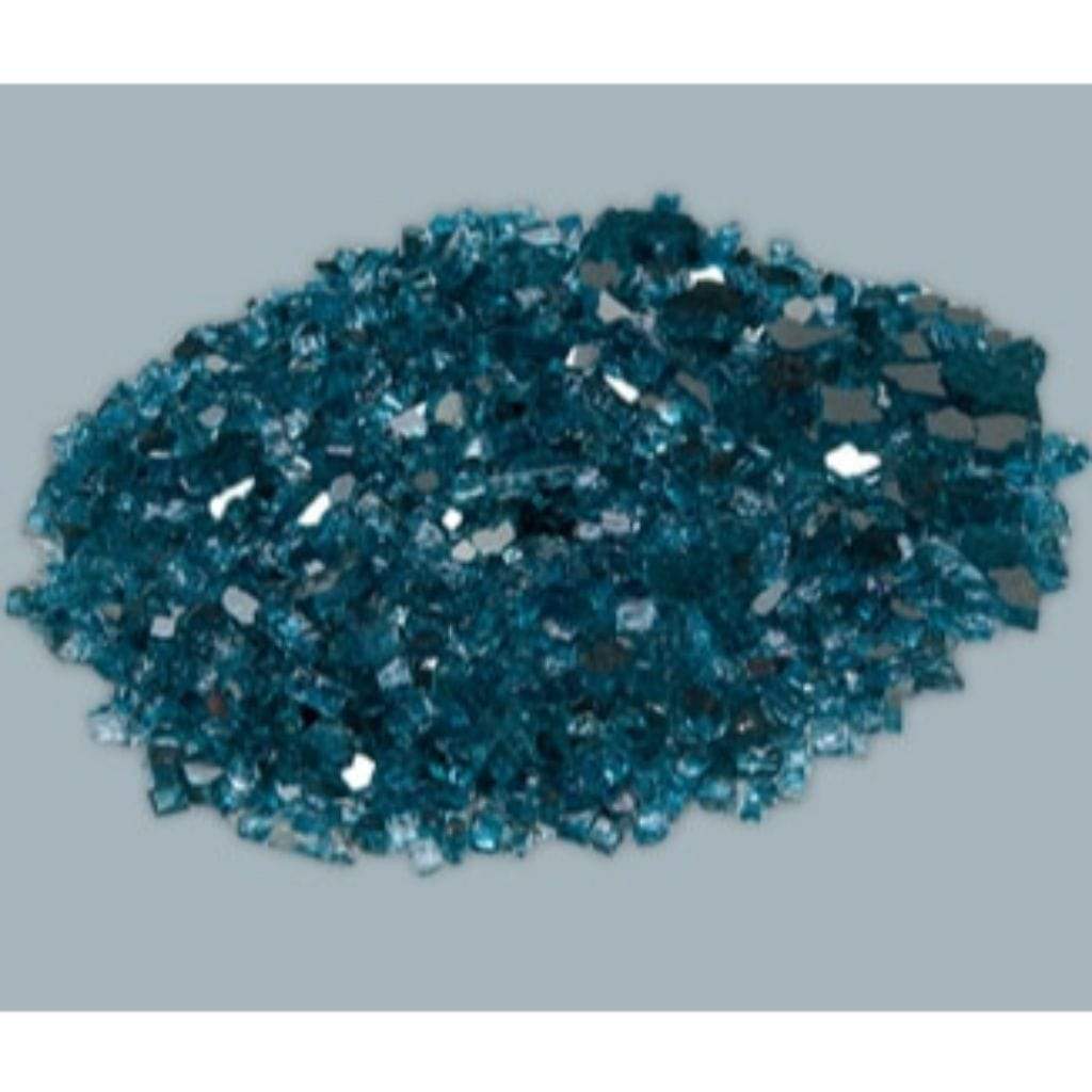 6 Lbs. Sapphire Reflective Crushed Fire Glass Media