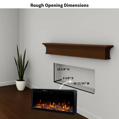 Touchstone Sideline Elite Pro 42" Smart Recessed Electric Fireplace