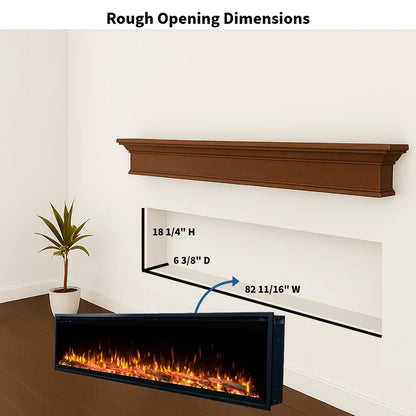 Touchstone Sideline Elite Pro 84" Smart Recessed Electric Fireplace
