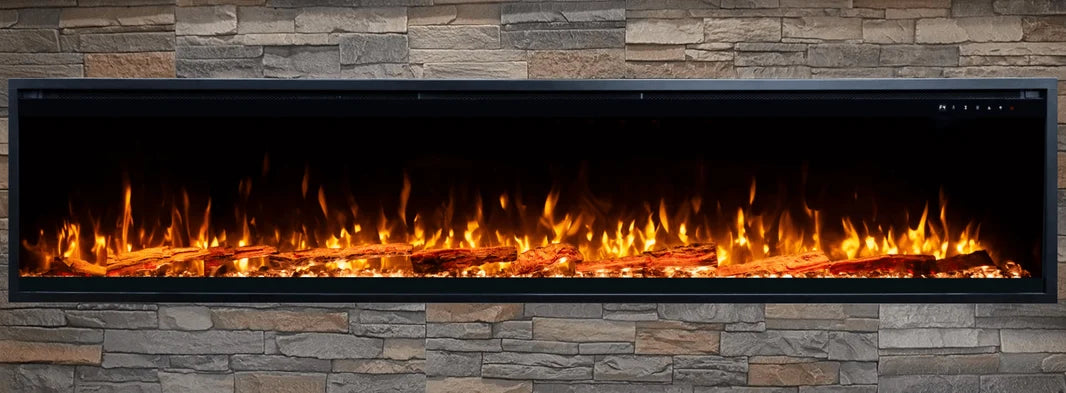 Touchstone Sideline Elite Pro 100" Smart Recessed Electric Fireplace