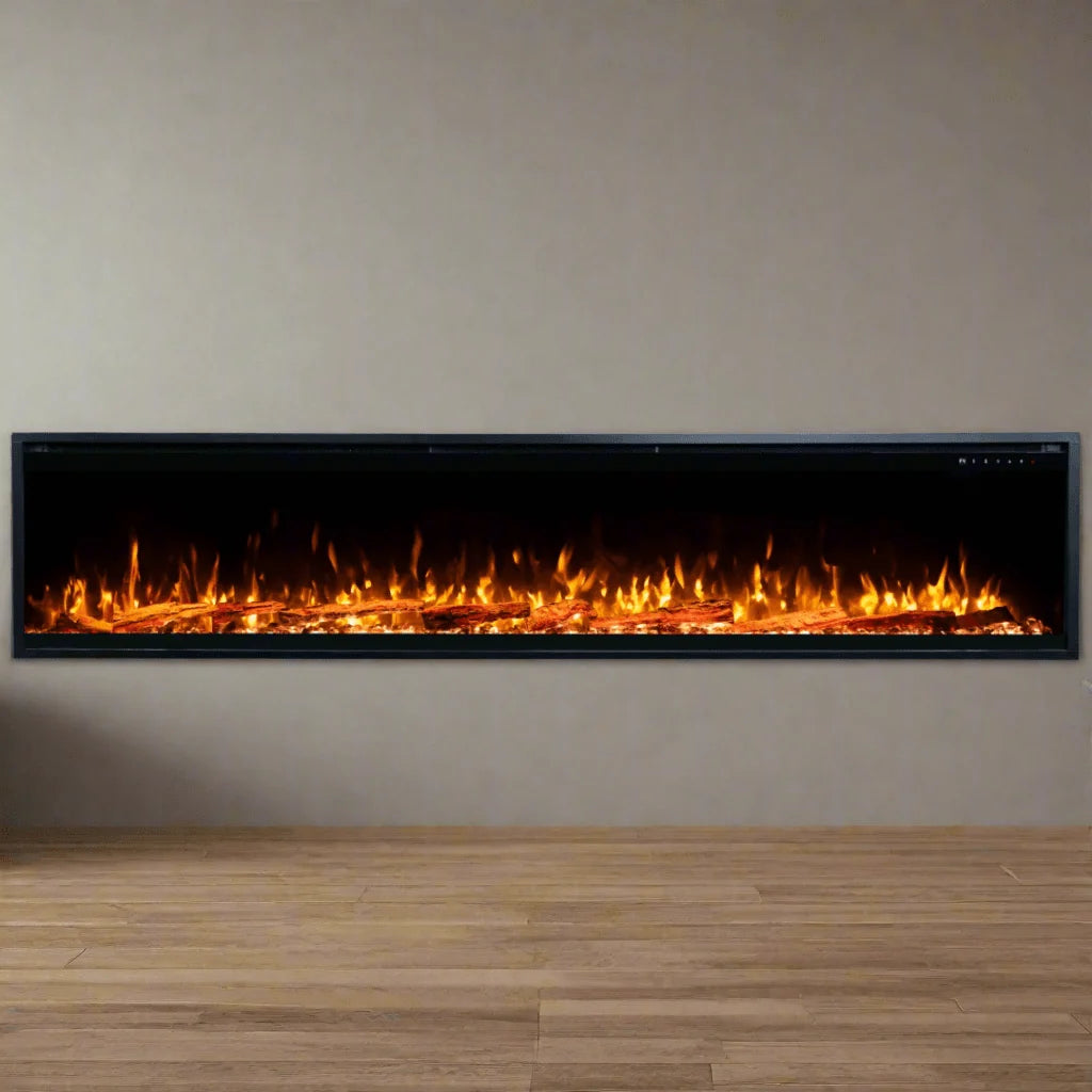 Touchstone Sideline Elite Pro 100" Smart Recessed Electric Fireplace