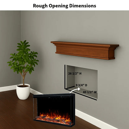 Touchstone Sideline Forte Infinity Pro 40" 3-Sided Recessed Smart Electric Fireplace