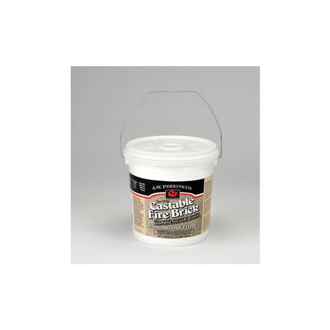 AW Perkins 1 Gallon Gray Castable Fire Brick (1 Case of 2)