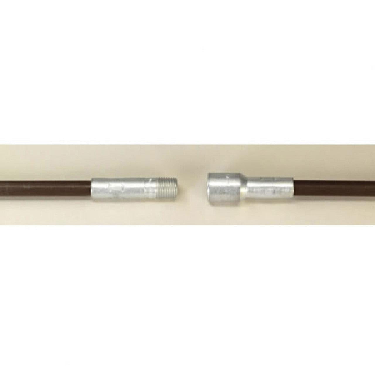 AW Perkins 3' Brown 15036 Light-Duty Fiberglass 1/4" NPT Chimney Cleaning Rod