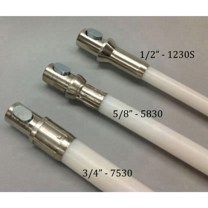 AW Perkins 5/8" X 3' 5830 Solid Nylon Co-Polymer Medium Stiffness Chimney Rod With ButtonLok Rod