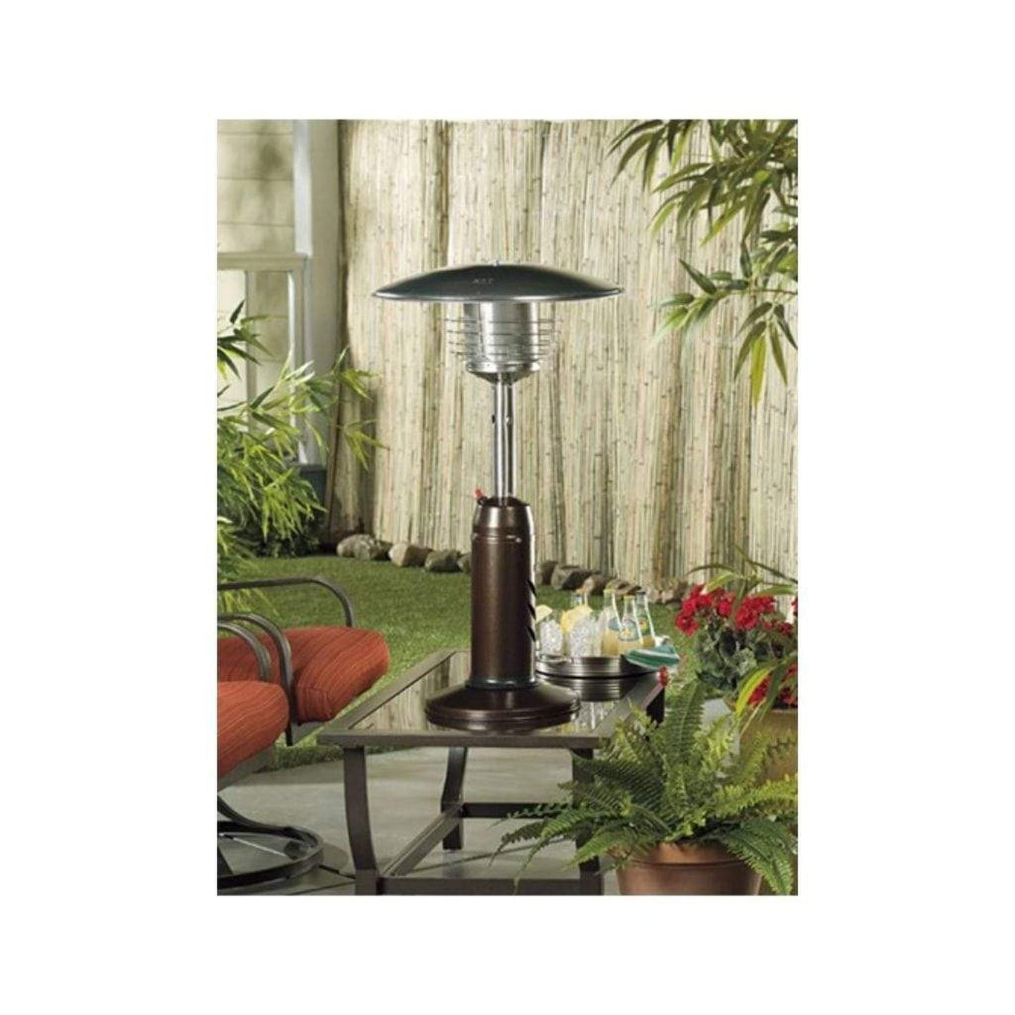 AZ Patio 38" Portable Outdoor Tabletop Heater - Bronze Hammered Finish