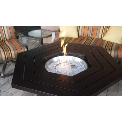 AZ Patio 45" Bronze Aluminum Hammered Hexagon Fire Pit