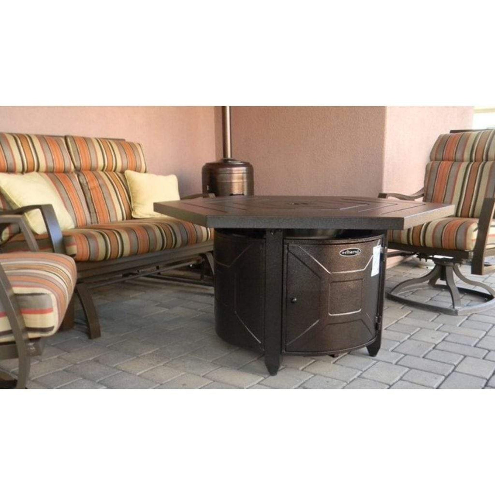 AZ Patio 45" Bronze Aluminum Hammered Hexagon Fire Pit