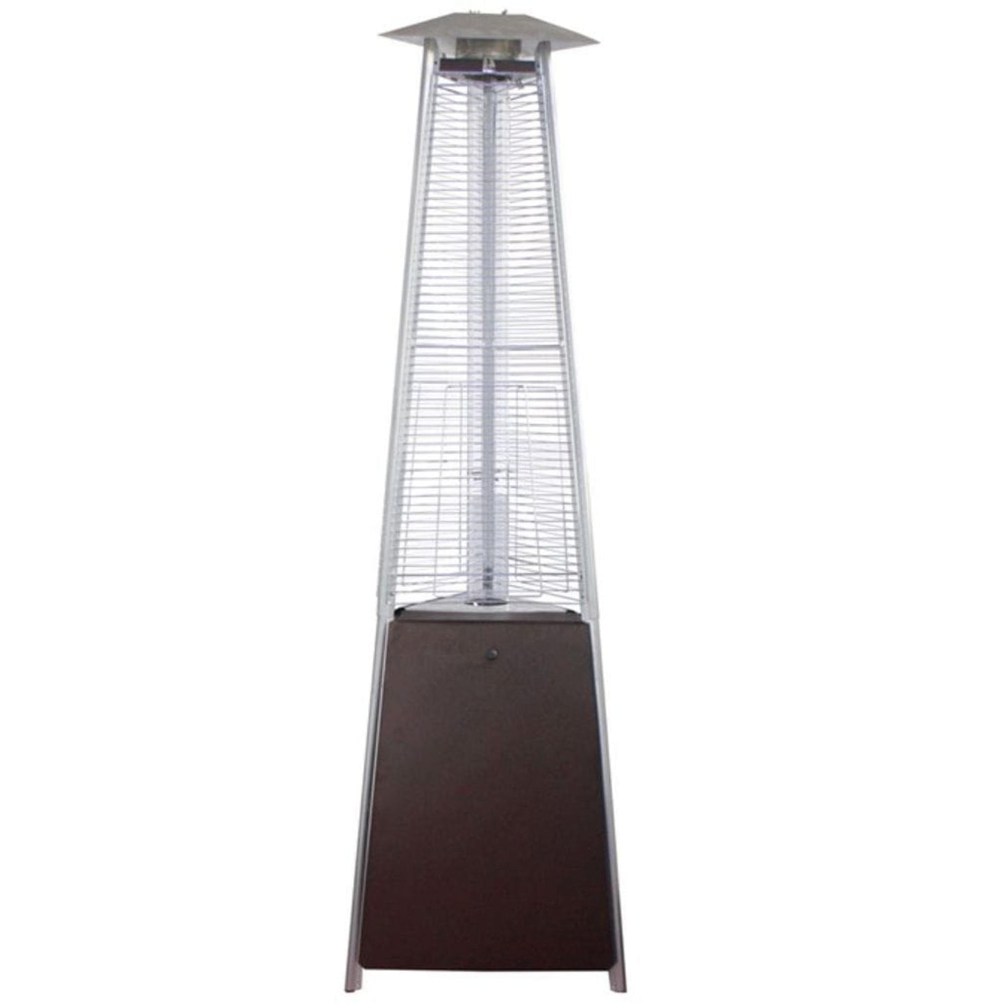 AZ Patio 94" Bronze Tall Commercial Natural Gas Triangle Non-Reflective Glass Tube Heater