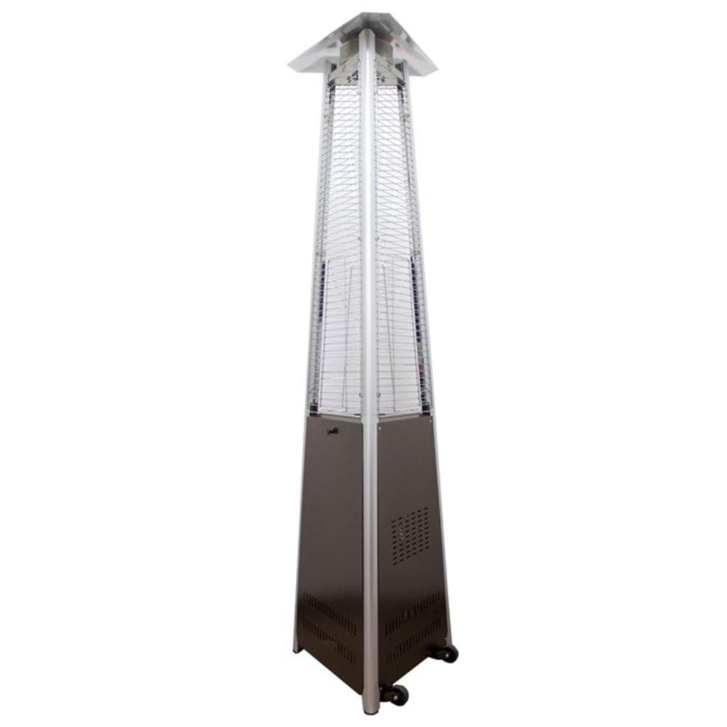 AZ Patio 94" Bronze Tall Commercial Natural Gas Triangle Non-Reflective Glass Tube Heater