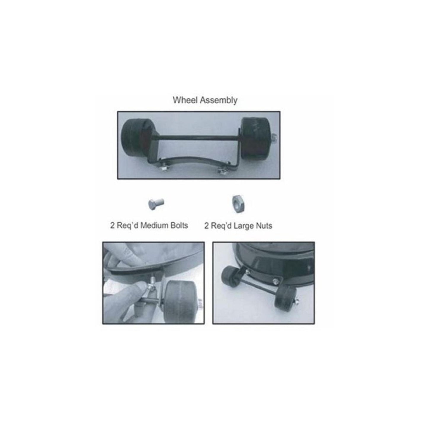 AZ Patio Black-Bronze-Silver-Stainless Steel Hiland Tall Heater Wheel Assembly