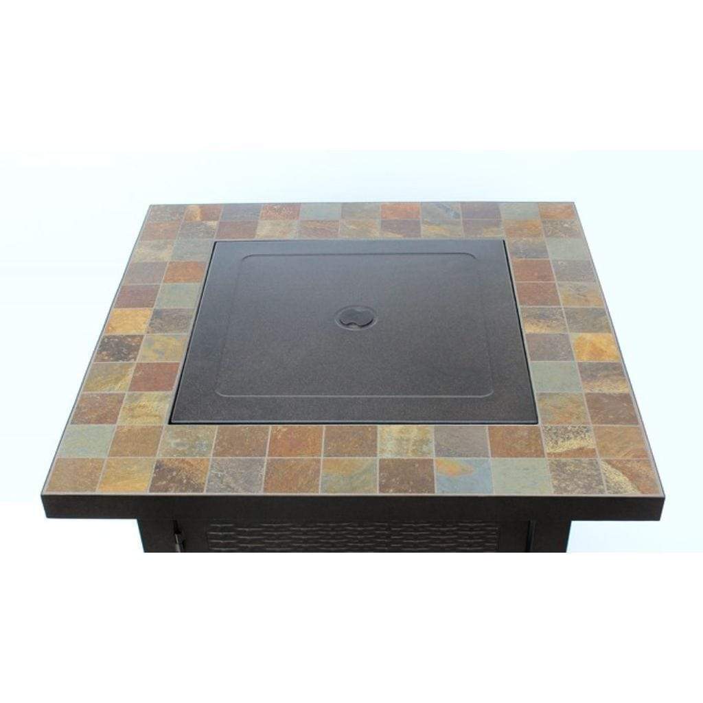 AZ Patio Heaters 30" Square Slate Tile Top Fire Pit