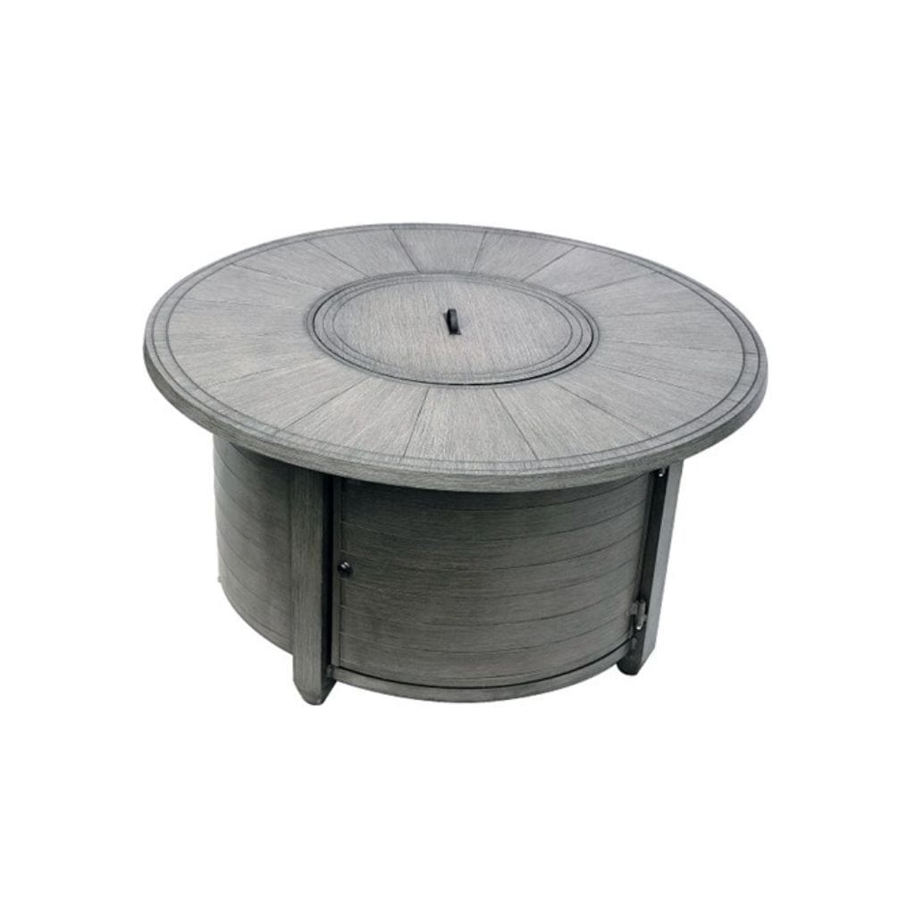 AZ Patio Heaters 46" Aluminum Round Fire Pit with Faux Wood Finish