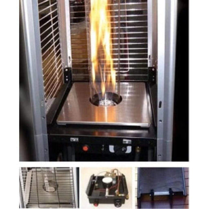 AZ Patio Heaters 8" Glass Tube Burner for Square Heater-3 Holes