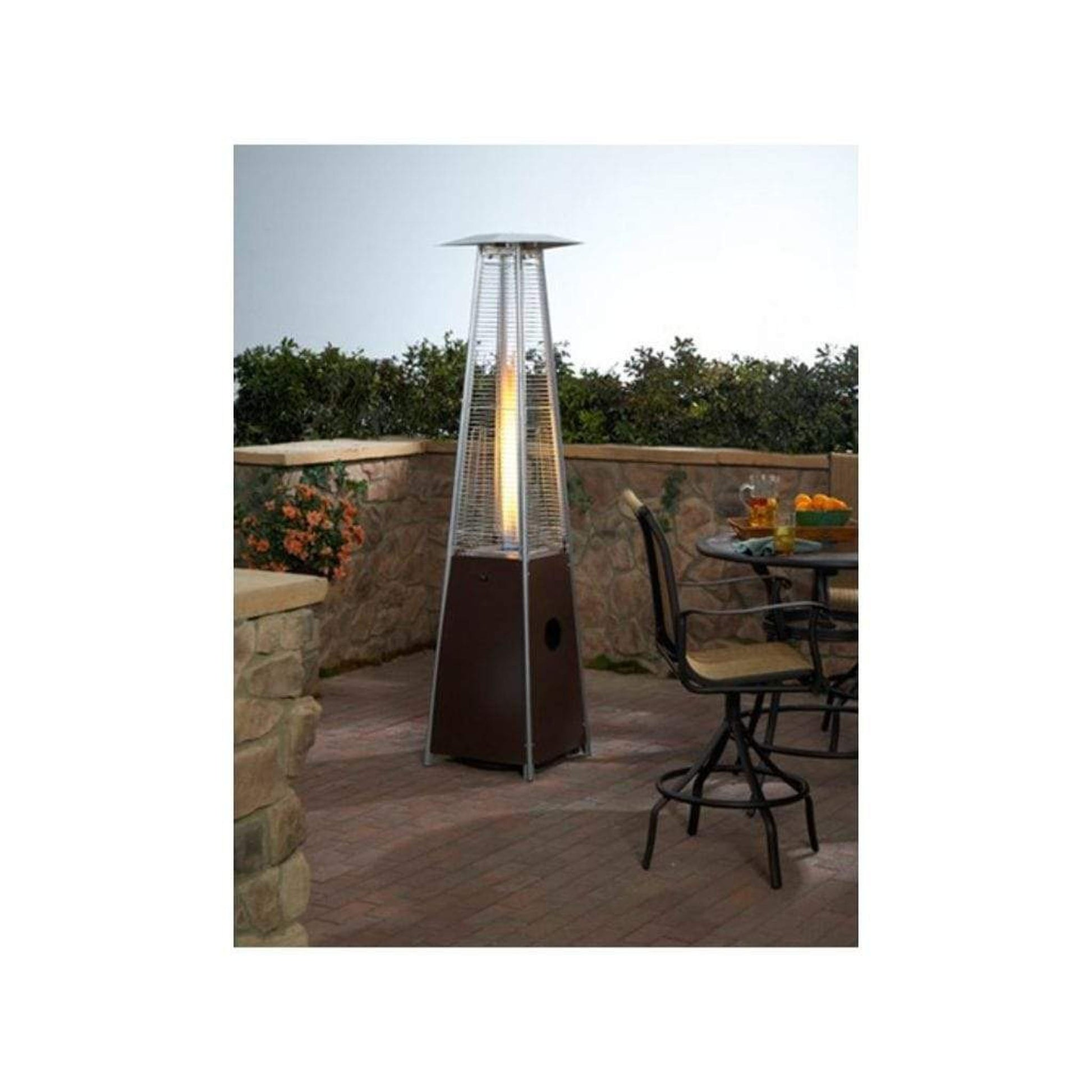 AZ Patio Heaters 87" Bronze Residential Hammered Non-Reflective Glass Tube - 40000 BTU's