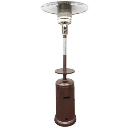 AZ Patio Heaters 87" Hammered Bronze Tall Outdoor Patio Heater with Metal Table