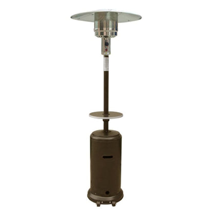 AZ Patio Heaters 87" Hammered Bronze Tall Outdoor Patio Heater with Table
