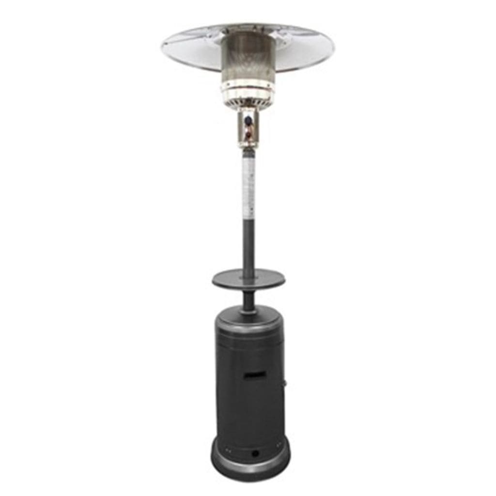 AZ Patio Heaters 87" Hammered Silver Tall Outdoor Patio Heater with Metal Table
