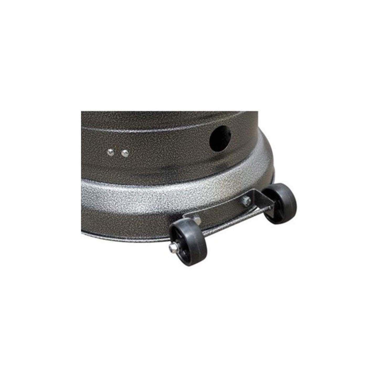 AZ Patio Heaters 87" Hammered Silver Tall Outdoor with Metal Table