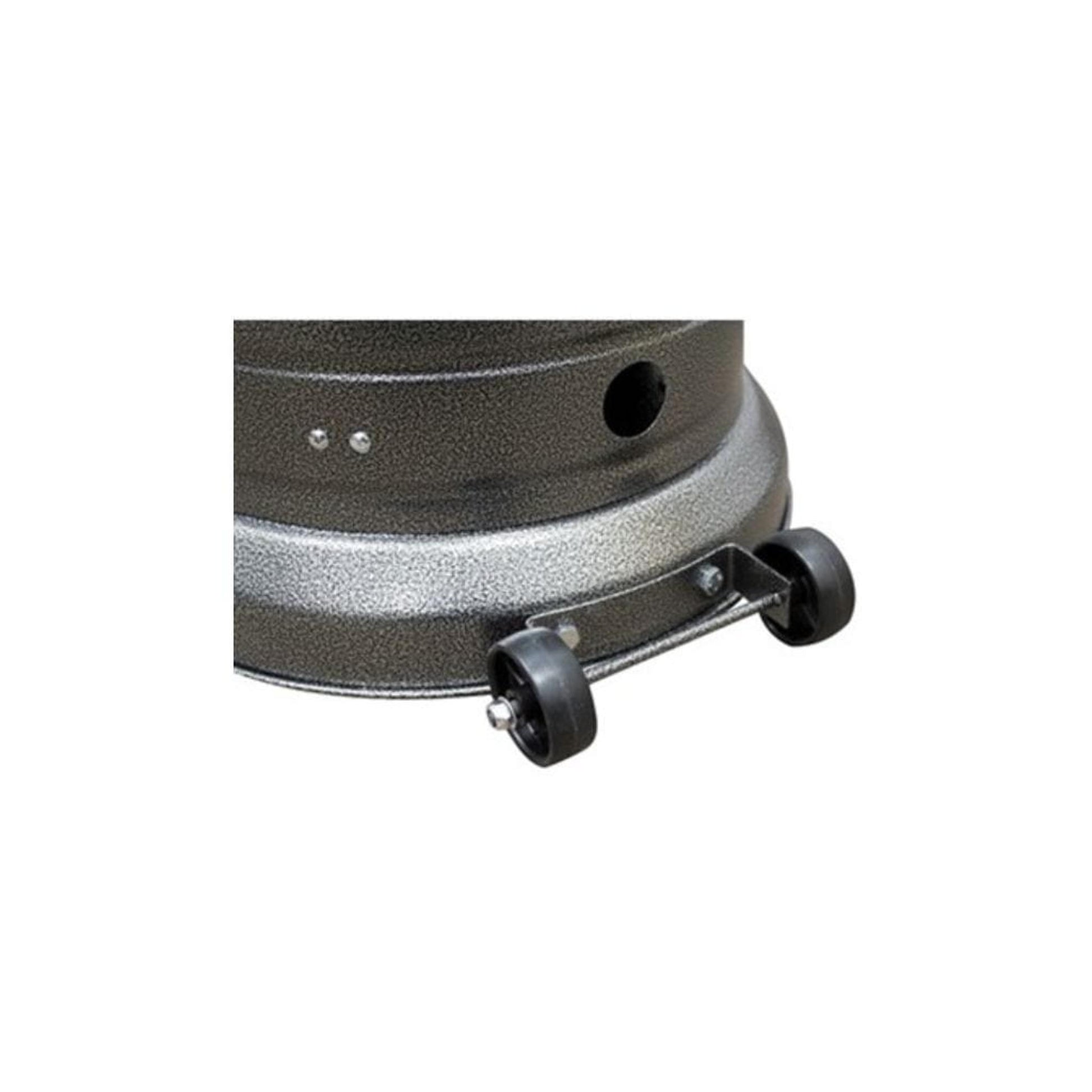 AZ Patio Heaters 87" Hammered Silver Tall Outdoor with Metal Table