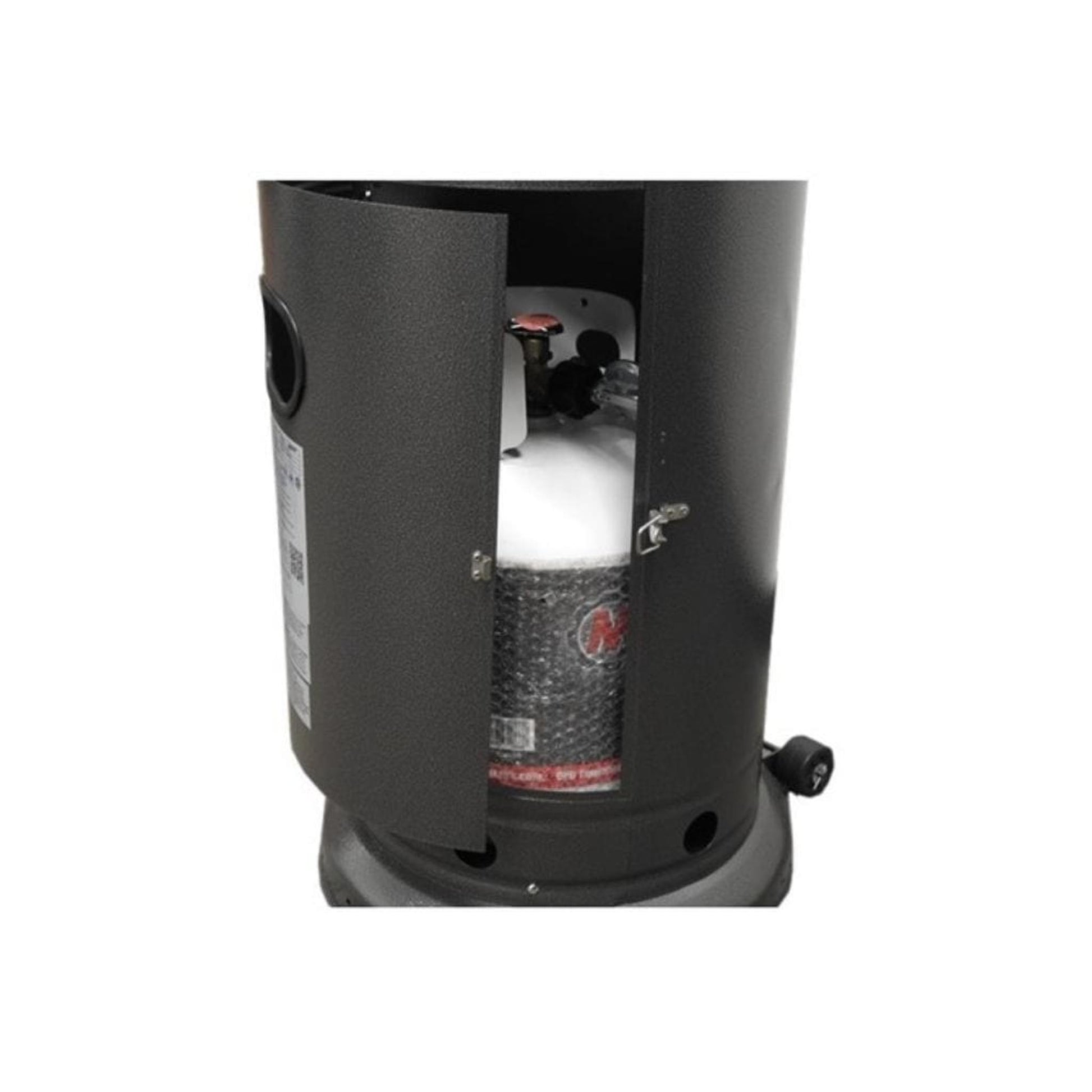 AZ Patio Heaters 87" Hammered Silver Tall Outdoor with Metal Table