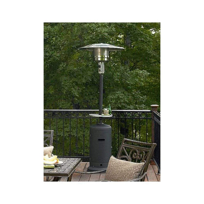 AZ Patio Heaters 87" Hammered Silver Tall Outdoor with Table