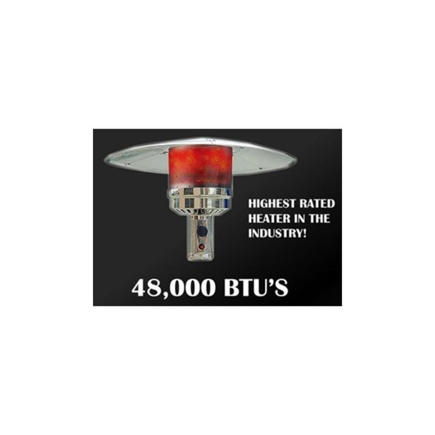 AZ Patio Heaters 87" Hammered Silver Tall Outdoor with Table