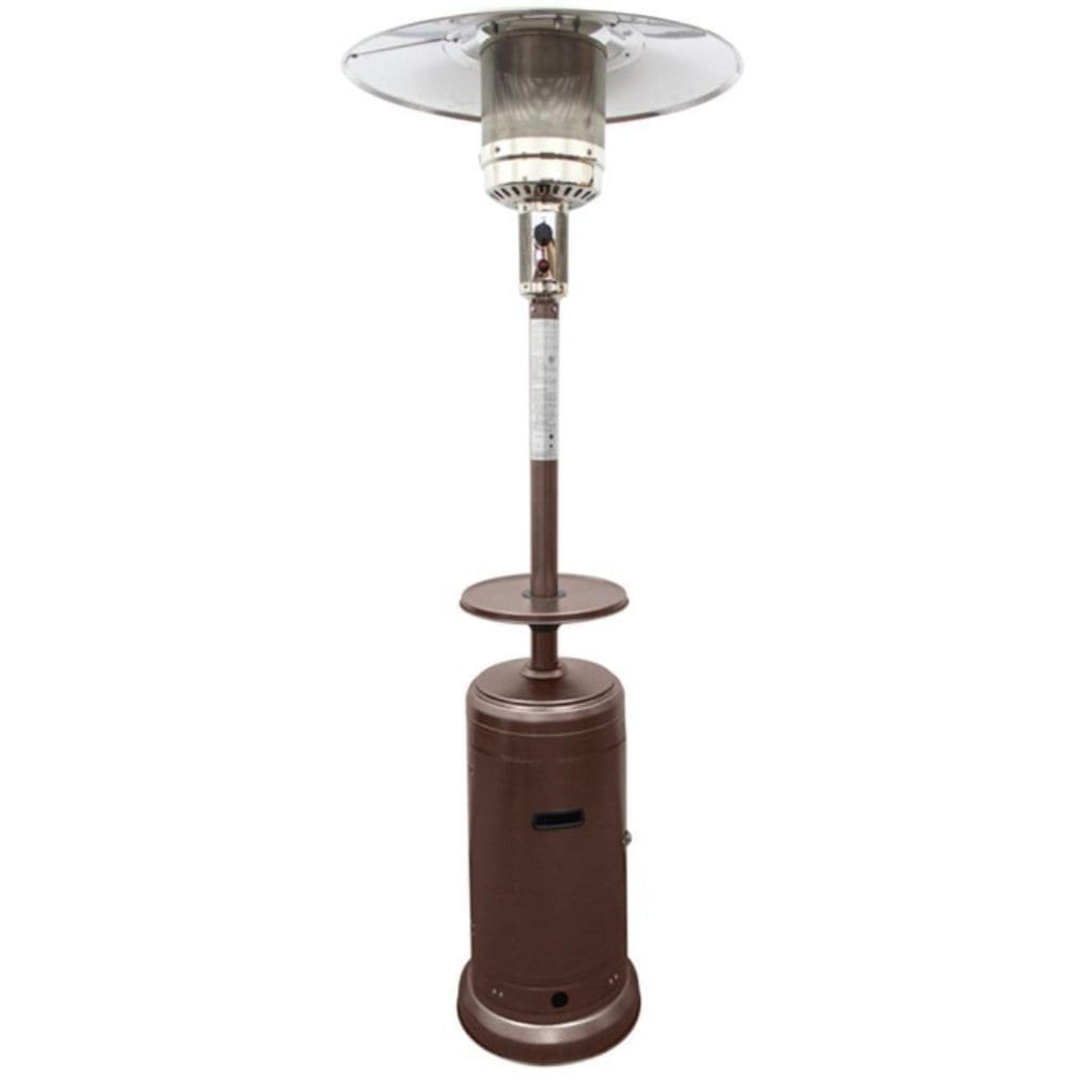 AZ Patio Heaters 87" Tall Outdoor with Metal Table in Hammered Bronze