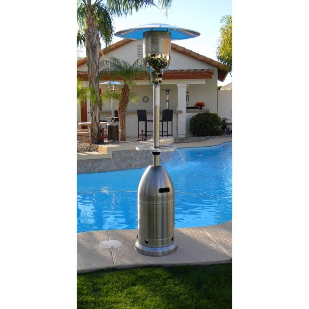 AZ Patio Heaters 88" Stainless Steel Tapered Patio Heater with Table