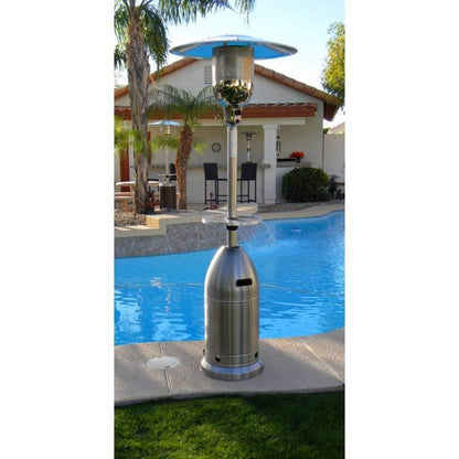 AZ Patio Heaters 88" Stainless Steel Tapered Patio Heater with Table