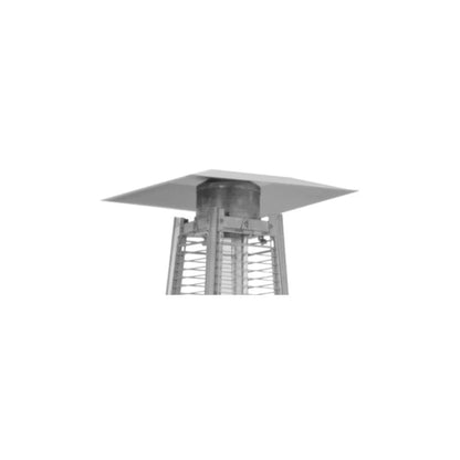 AZ Patio Heaters 89" Silver Residential Hammered Non-Reflective Glass Tube - 40000 BTU's