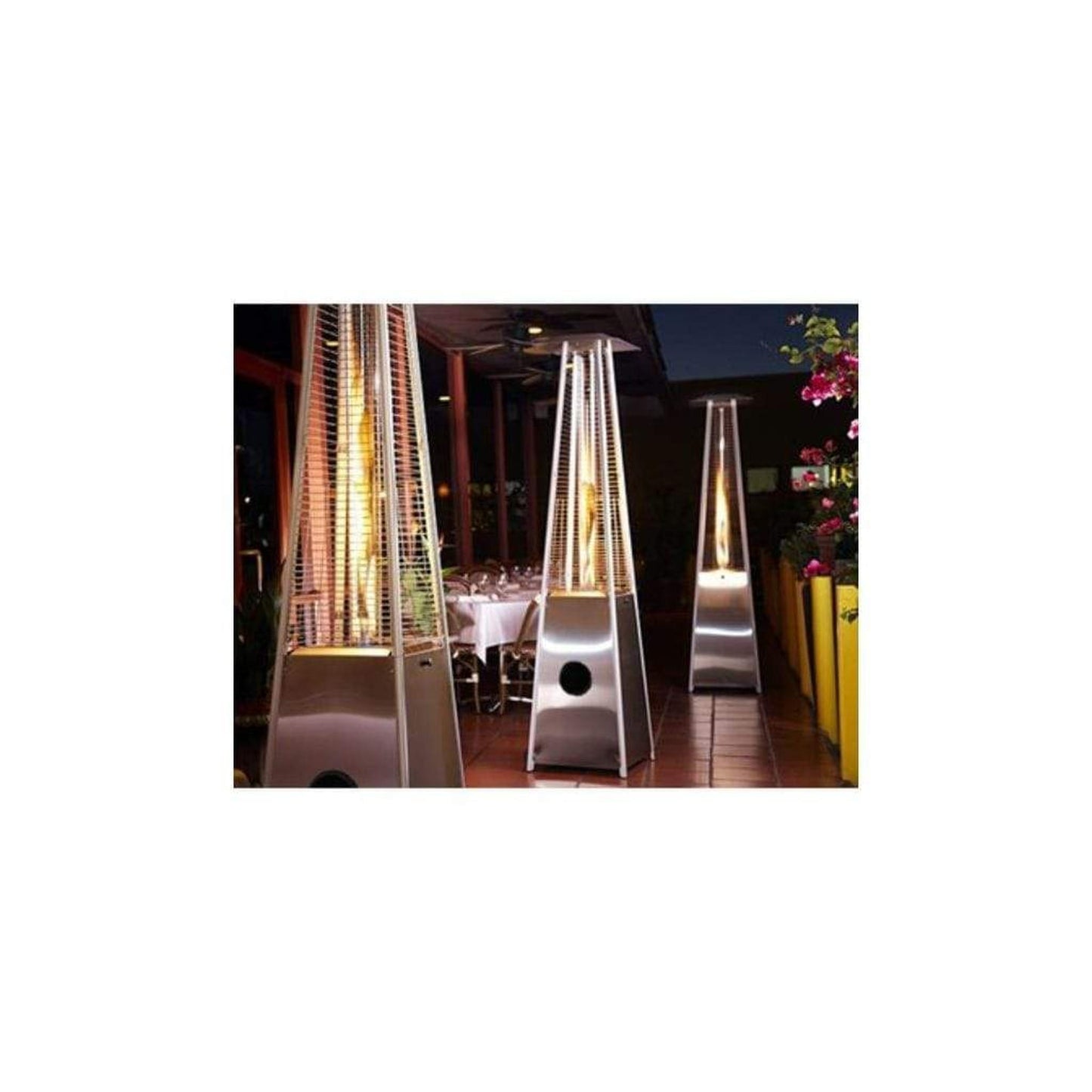 AZ Patio Heaters 91" Stainless Steel Residential Non-Reflective Glass Tube - 40000 BTU's