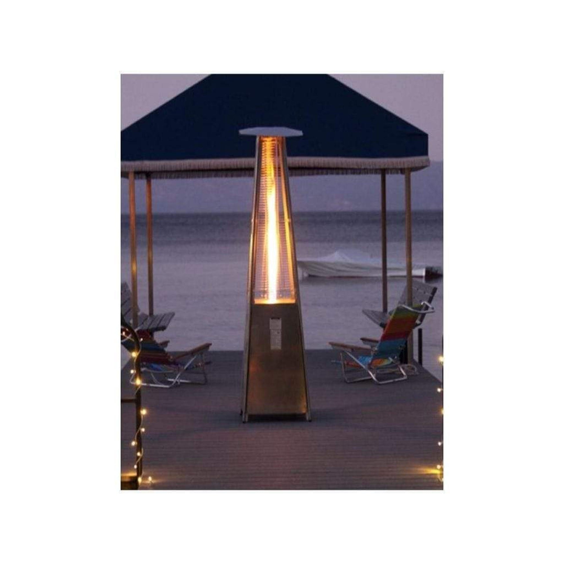 AZ Patio Heaters 91" Stainless Steel Residential Non-Reflective Glass Tube - 40000 BTU's