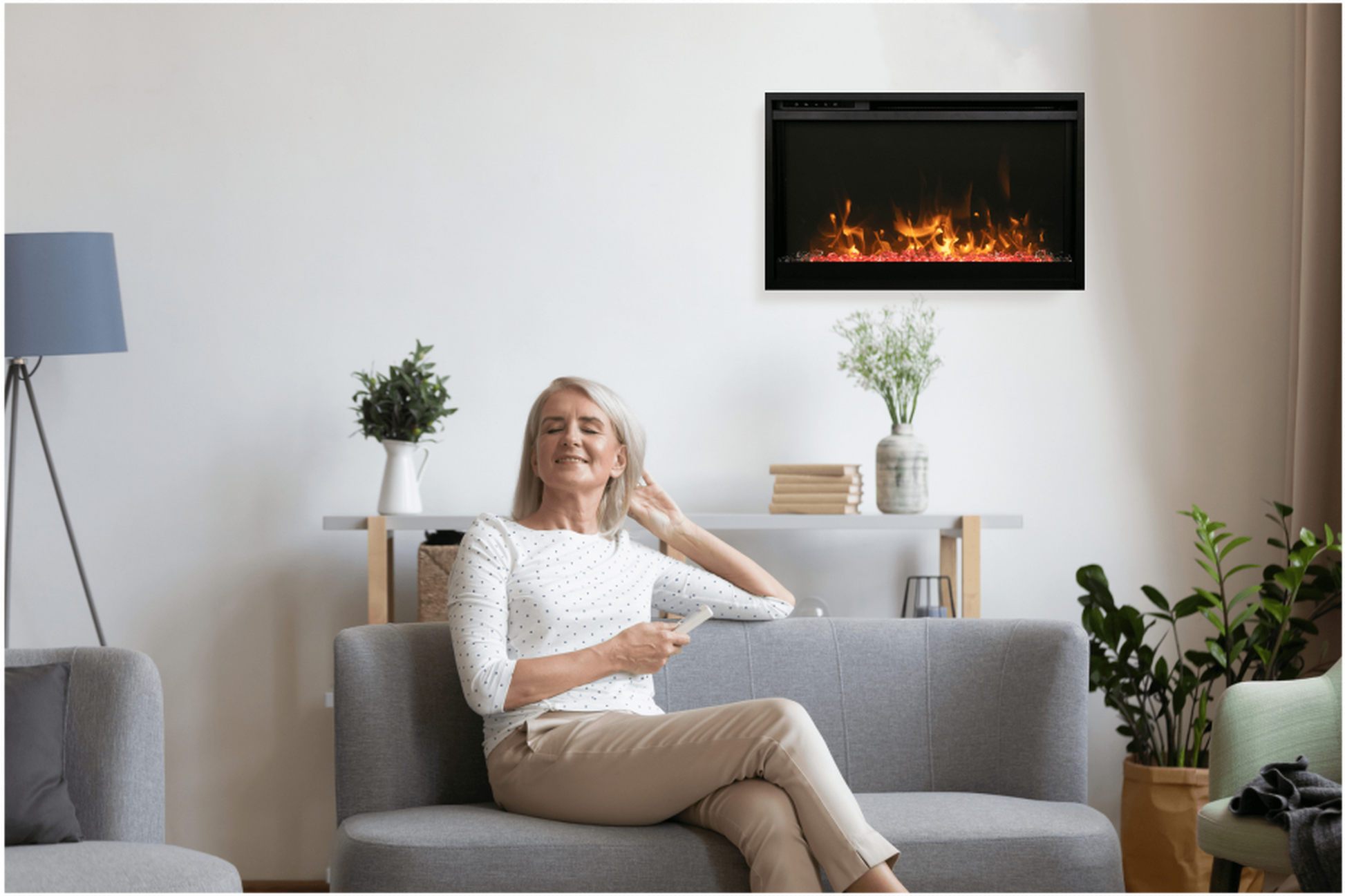 Amantii 26" Traditional Xtraslim Smart Electric Fireplace