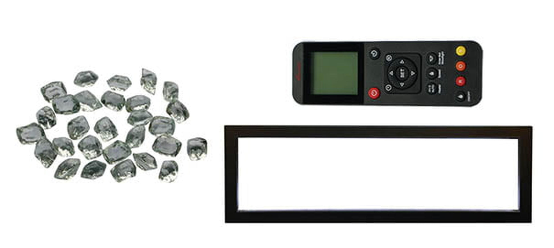 Amantii 33" Traditional Xtraslim Smart Electric Fireplace With Clear Glass Media