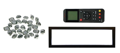 Amantii 33" Traditional Xtraslim Smart Electric Fireplace With Clear Glass Media