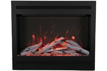Amantii 31" Zero Clearance Electric Fireplace With 6 Piece Log Set