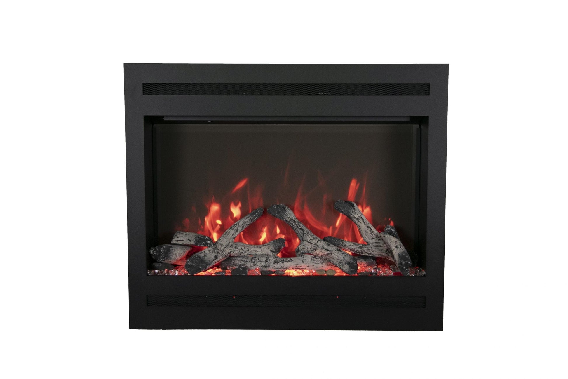Amantii 31" Zero Clearance Electric Fireplace With 6 Piece Log Set