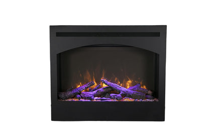Amantii 31" Zero Clearance Electric Fireplace With 6 Piece Log Set