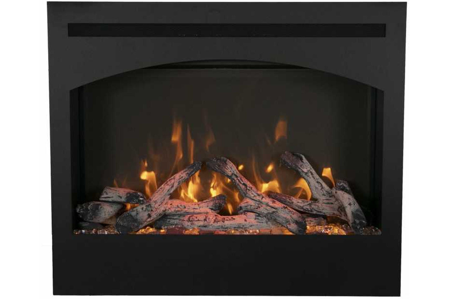 Amantii 31" Zero Clearance Electric Fireplace With 6 Piece Log Set