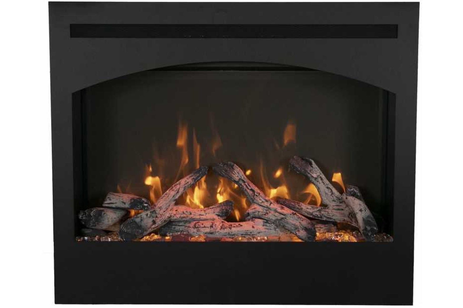 Amantii 31" Zero Clearance Electric Fireplace With 6 Piece Log Set