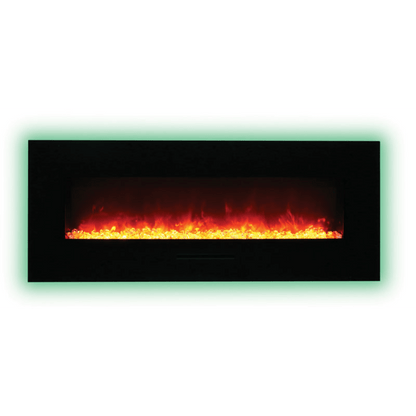 Amantii 34" Wall Mount/Flush Mount Electric Fireplace with Glass Surround