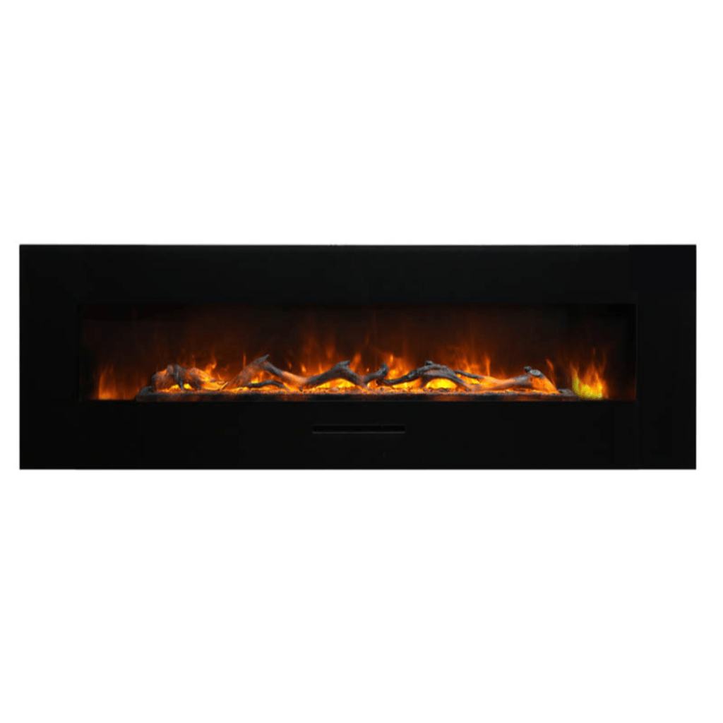 fireplace Amantii 60" Wall Mount/Flush Mount Electric Fireplace with Glass Surround